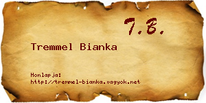 Tremmel Bianka névjegykártya